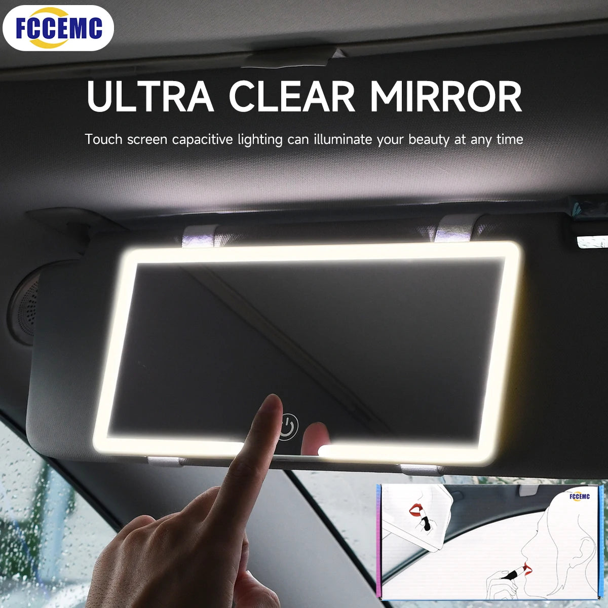 LuxGlow Visor Mirror — LED HD Car Vanity Mirror