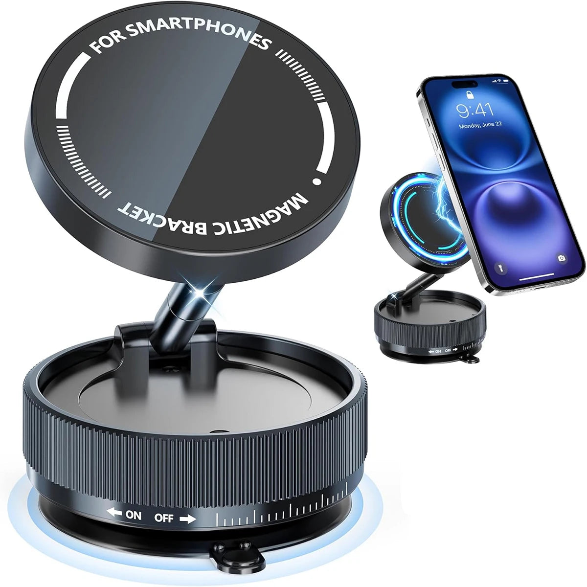 MagDrive Pro+ — Upgraded Suction & Magnetic Car Mount